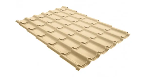 Металлочерепица классик 0,5 Satin RAL 1014 слоновая кость купить в Прокопьевске