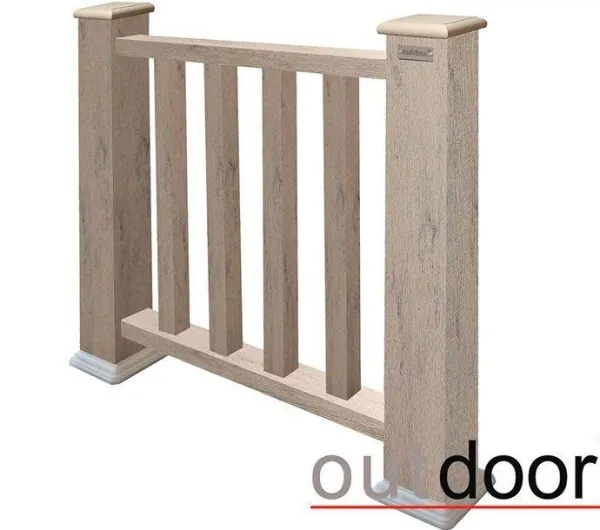 Ограждение из ДПК Outdoor Классик 3D STORM серый микс купить в Прокопьевске