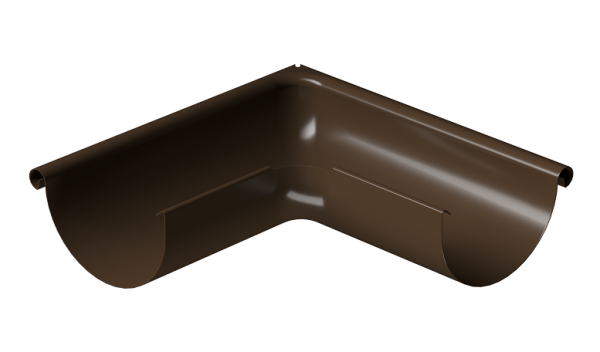 Угол внешний 90° D125 Döcke STAL PREMIUM Каштан, (RAL 8017) купить в Прокопьевске