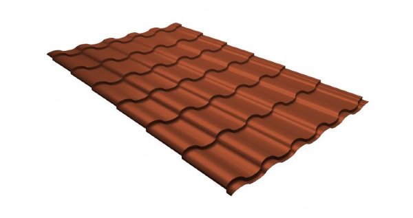 Металлочерепица кредо GL 0,5 GreenСoat Pural RR 750 кирпично-красный (RAL 8004 терракота) купить в Прокопьевске