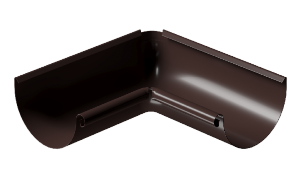 Угол внутренний 90° D125 Döcke STAL PREMIUM Шоколад, (RAL 8019) купить в Прокопьевске