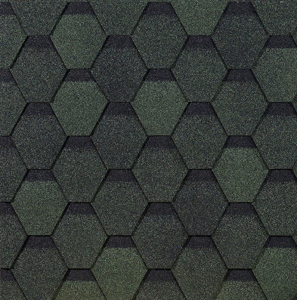 Гибкая черепица EURASIA Docke, Коллекция ШЕСТИГРАННИК Зелёный купить в Прокопьевске