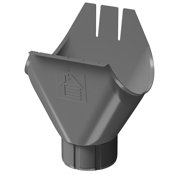 Воронка желоба D125 Döcke STAL PREMIUM Графит, (RAL 7024) купить в Прокопьевске
