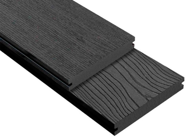 Террасная доска ДПК Outdoor 3D полнотелая STORM/OCEAN BLACK черная купить в Прокопьевске