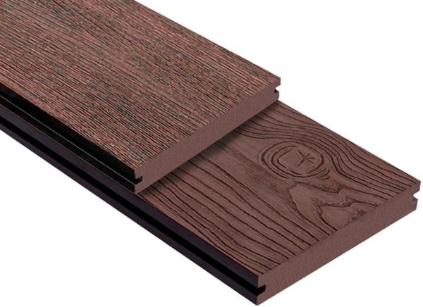Террасная доска ДПК Outdoor 3D полнотелая STORM/OCEAN BROWN коричневая микс купить в Прокопьевске
