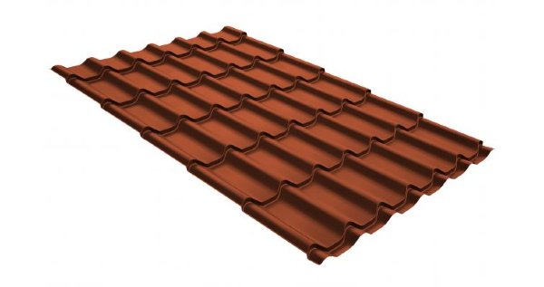 Металлочерепица классик GL 0,5 GreenCoat Pural RR 750 кирпично-красный (RAL 8004 терракота) купить в Прокопьевске