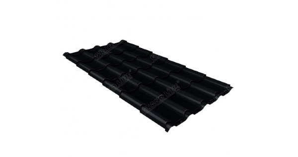 Металлочерепица камея 0,45 Drap RAL 9005 черный купить в Прокопьевске