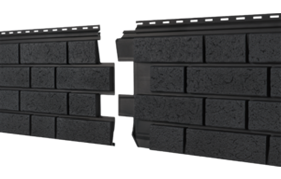 Фасадная панель Ю-пласт Стоун Хаус S-Lock Клинкер Нордик Графитовый купить в Прокопьевске