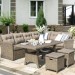 Комплект мебели AFINA плетеной из иск. ротанга AFM-307B Beige купить в Прокопьевске