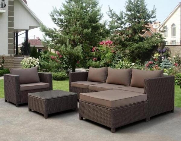 Комплект мебели AFINA плетеной из иск. ротанга YR821A Brown/Beige купить в Прокопьевске
