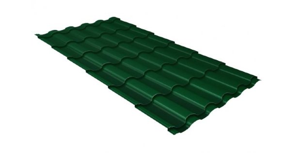 Металлочерепица кредо 0,5 Satin RAL 6005 зеленый мох купить в Прокопьевске
