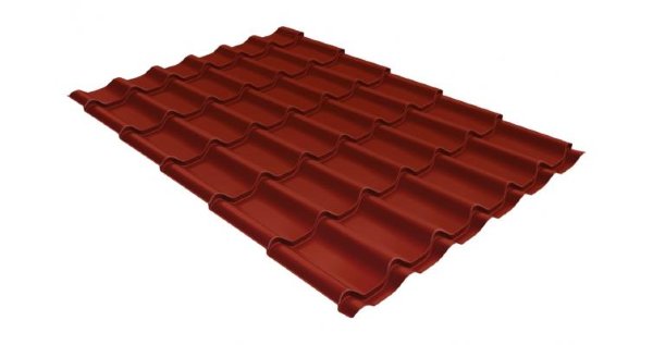 Металлочерепица классик GL 0,5 Velur20 RAL 3009 оксидно-красный купить в Прокопьевске