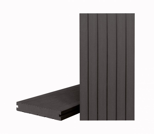 Террасная доска Классик Чёрное дерево (полнотелая с пазом) купить в Прокопьевске