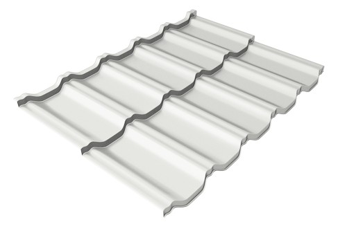 Металлочерепица модульная Квинта Uno Grand Line c 3D резом 0,5 Satin RAL 9003 сигнальный белый купить в Прокопьевске