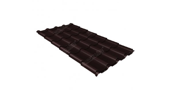 Металлочерепица камея GL 0,5 Quarzit RAL 8017 Metallic купить в Прокопьевске