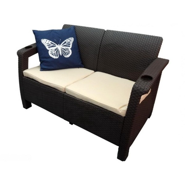 Двухместный диван Yalta Sofa Seаt венге купить в Прокопьевске
