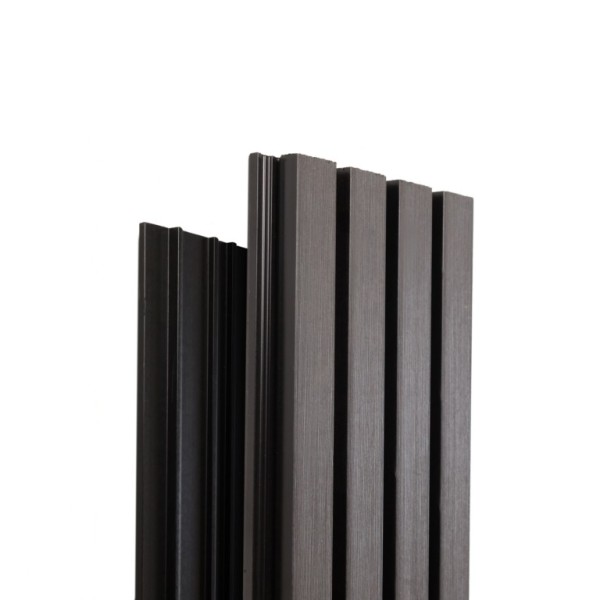 Фасадная доска Ecodecking Техно реечная 200х26х3000 Графит купить в Прокопьевске