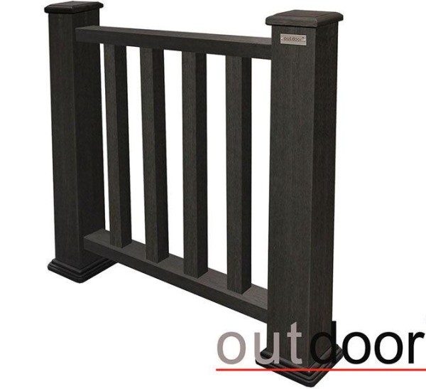 Ограждение из ДПК Outdoor Классик 3D STORM чёрный купить в Прокопьевске