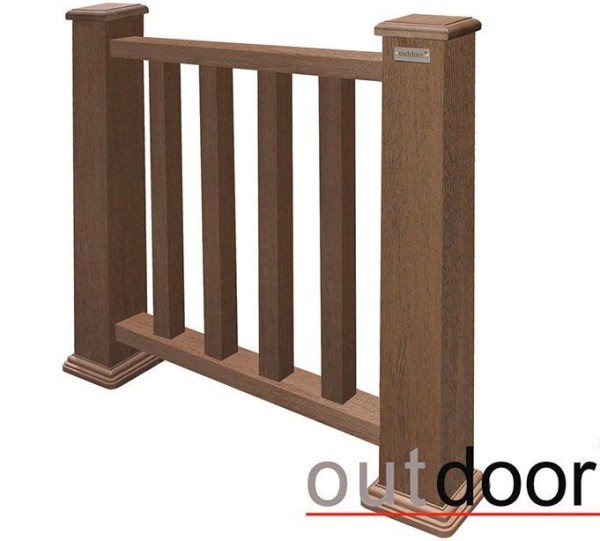 Ограждение из ДПК Outdoor Классик 3D STORM коричневый микс купить в Прокопьевске