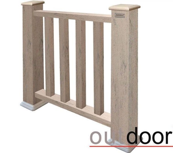 Ограждение из ДПК Outdoor Классик 3D STORM серый микс купить в Прокопьевске