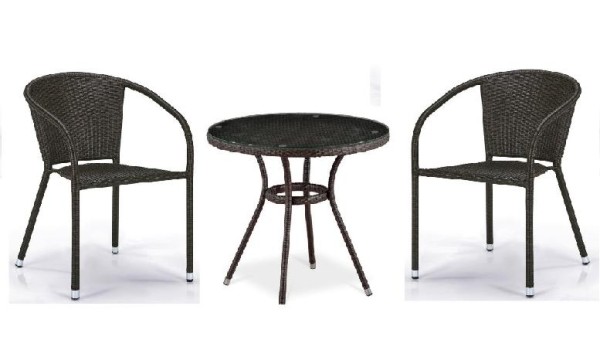 Комплект плетеной мебели AFINA из иск. ротанга Асоль-7 T282ANT/Y137C-W53 Brown 2Pcs купить в Прокопьевске