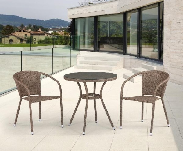 Комплект плетеной мебели AFINA из иск. ротанга T282ANT/Y137C-W56 Light Brown 2Pcs купить в Прокопьевске