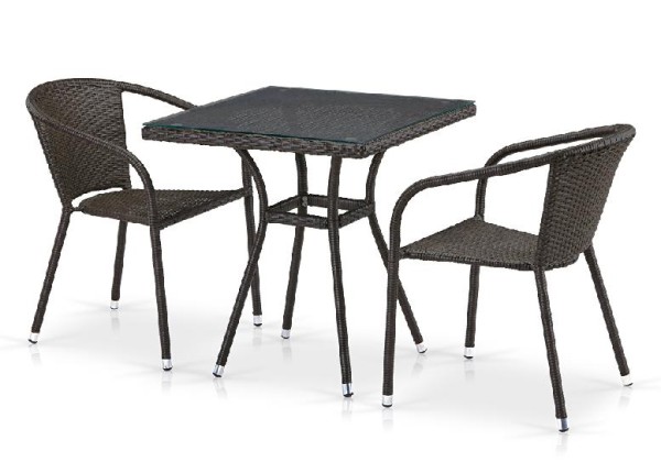 Комплект плетеной мебели AFINA из иск. ротанга T282BNT/Y137C-W53 Brown 2Pcs купить в Прокопьевске