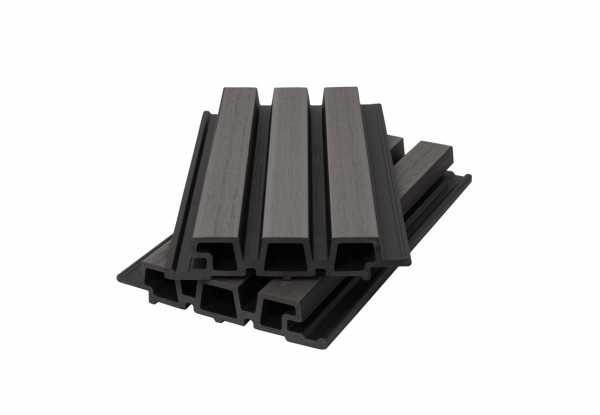 Фасадная панель брусковая двухцветная co-extrusion, grey dark купить в Прокопьевске