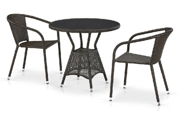 Комплект плетеной мебели AFINA из иск. ротанга T707ANS/Y137C-W53 Brown 2Pcs купить в Прокопьевске