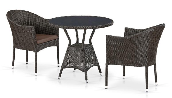 Комплект плетеной мебели AFINA из иск. ротанга T707ANS/Y350-W53 Brown 2Pcs купить в Прокопьевске