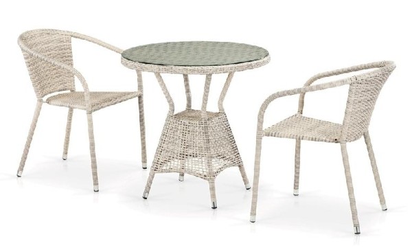 Комплект плетеной мебели AFINA из иск. ротанга T705ANT/Y137C-W85 Latte 2Pcs купить в Прокопьевске