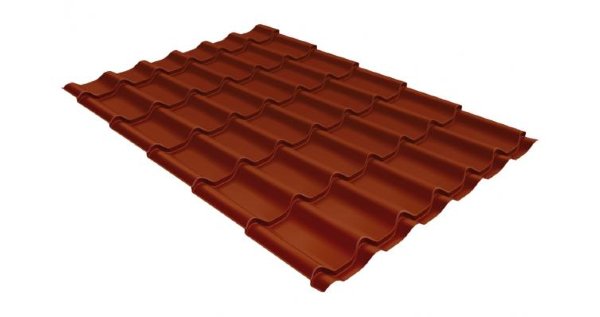 Металлочерепица классик 0,5 Satin RAL 8004 терракота купить в Прокопьевске