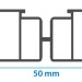 Лага алюминиевая KRONEX 50x25x3000 мм несущая купить в Прокопьевске