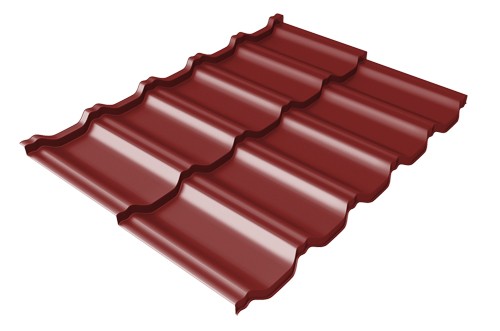 Металлочерепица модульная Квинта Uno Grand Line c 3D резом 0,5 Satin RAL 3011 коричнево-красный купить в Прокопьевске