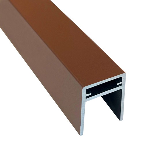 П-профиль Алюминиевый EasyDecking 35x25 Коричневый купить в Прокопьевске