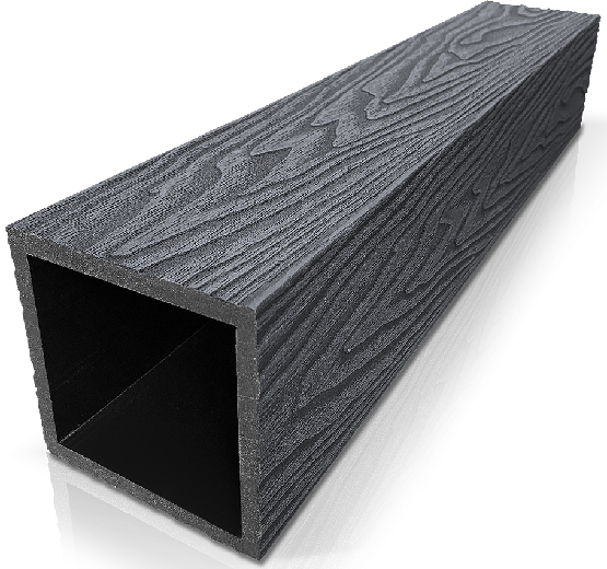Столб ДПК 3D GardenParkett фактура дерева Графит купить в Прокопьевске