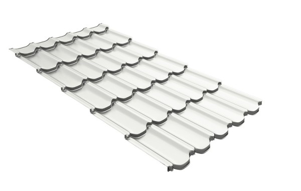 Металлочерепица квинта плюс с 3D резом 0,5 Satin RAL 9003 сигнальный белый купить в Прокопьевске