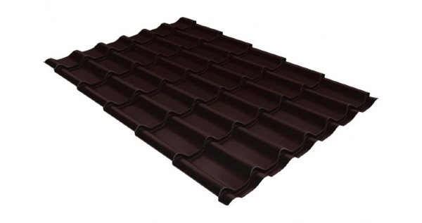 Металлочерепица классик 0,5 Satin RAL 8017 шоколад купить в Прокопьевске