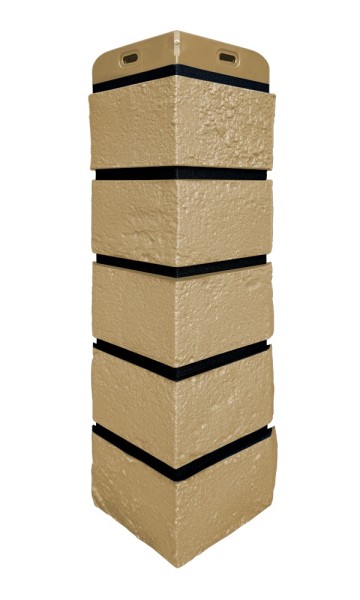 Угол Grand Line состаренный кирпич премиум Песочный (шов RAL 9005) купить в Прокопьевске