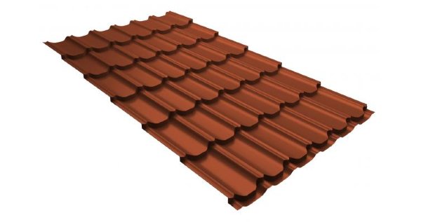 Металлочерепица квинта плюс 0,5 GreenCoat Pural RR 750 кирпично-красный (RAL 8004 терракота) купить в Прокопьевске