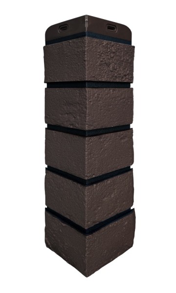 Угол Grand Line состаренный кирпич премиум Шоколадный (шов RAL 9005) купить в Прокопьевске