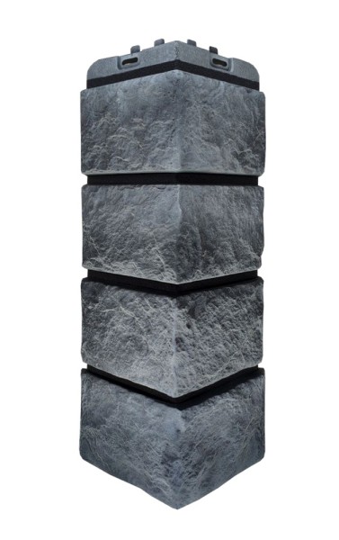 Угол наружный Grand Line Колотый Камень Антрацит, Шов чёрный купить в Прокопьевске