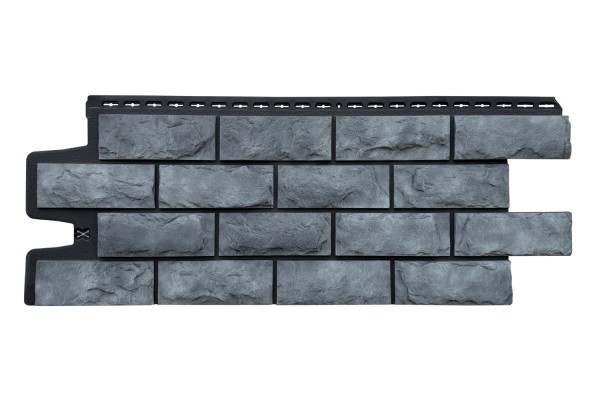 Фасадные панели Grand Line Колотый Камень Антрацит, Шов черный купить в Прокопьевске